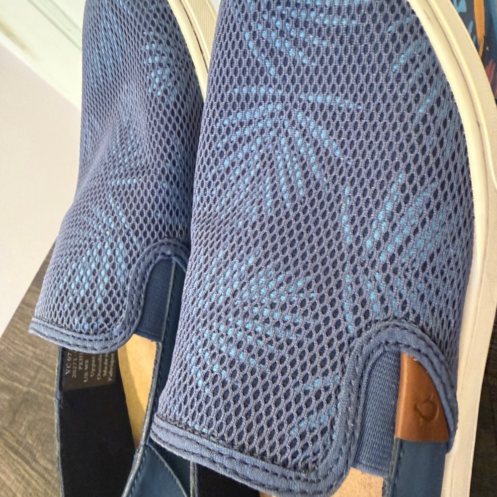 Olukai Pehuea Women's Blue Palm Mesh Slip On Sneakers Size 8 - Picture 11 of 13